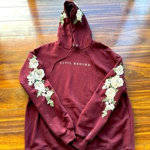 Civil Regime Rose Hoodie - EXCELLENT - SIZE XL